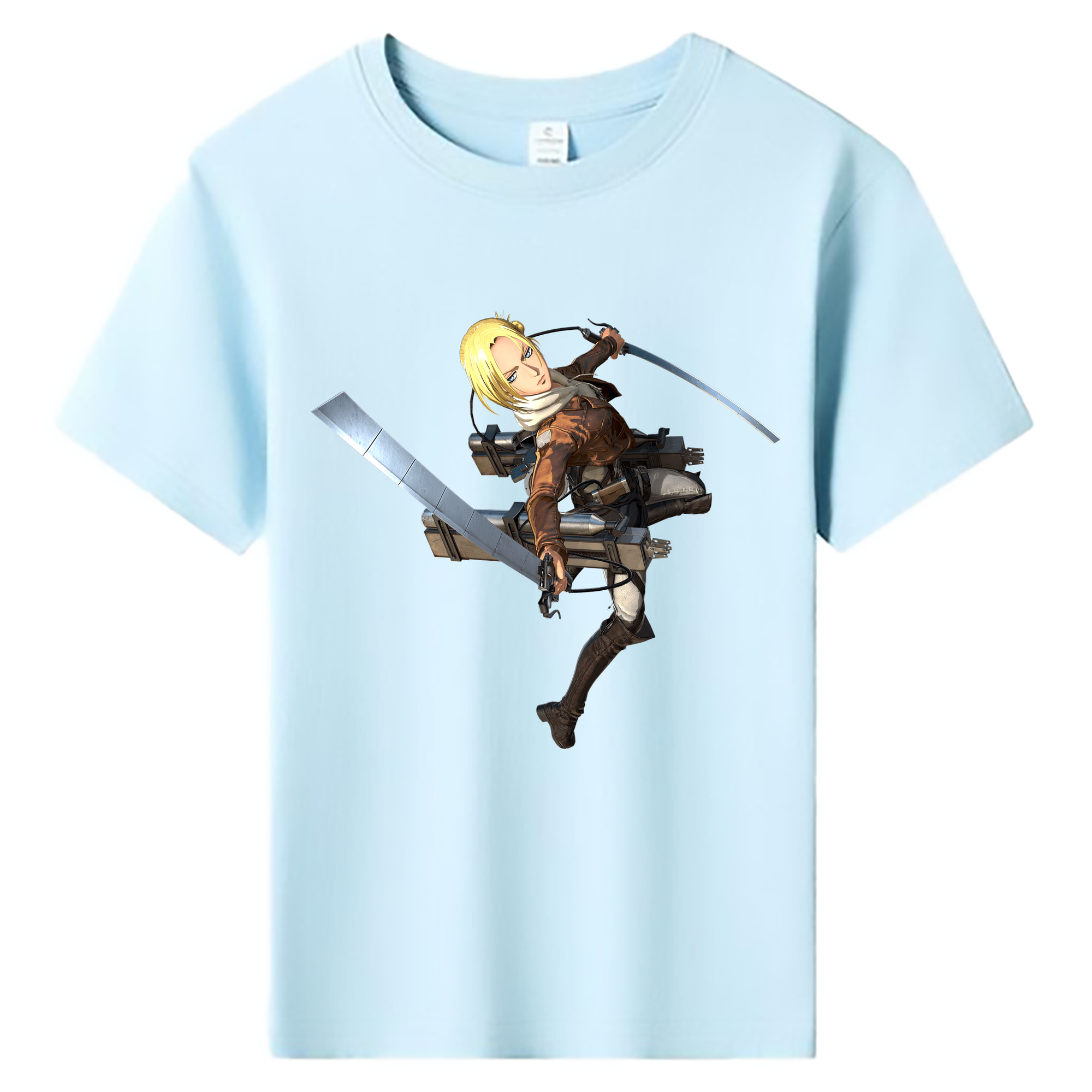 （画像用） 進撃の巨人 アニ・レオンハート Attack on Titan Annie Leonhart 綿100％キッズTシャツ（フロントプリント）